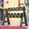 Linwa Rubberized Fixed Steel Dumbbell Set