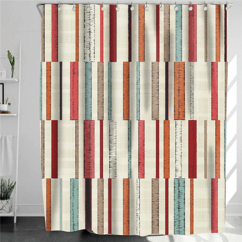 3D Grey Geometric Stone Shower Curtains Fabric Waterproof Bathroom Curtain Renew Home Hotel Decorative Curtains Blackout Screen