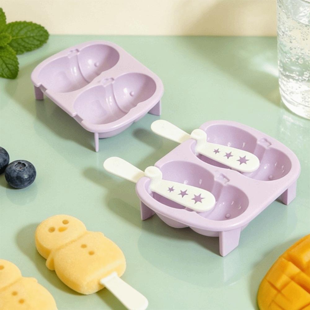 With Sticks Ice Cream Mold With Lids Ice Cream Maker Molds Cute ice Cube Tray  Kitchen Tools