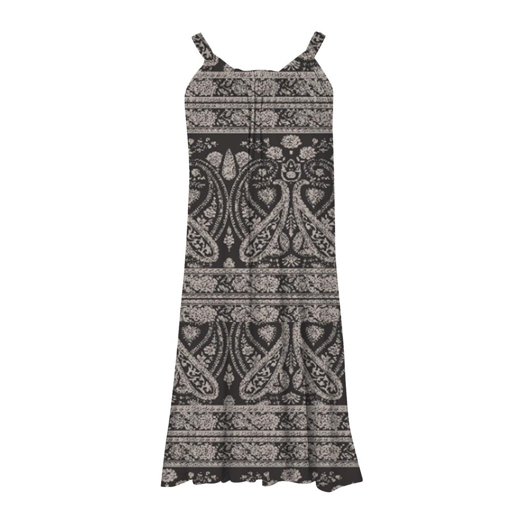 Women's Summer Sexy Suspender Dress Sleeveless Printed Dress Sling Dress