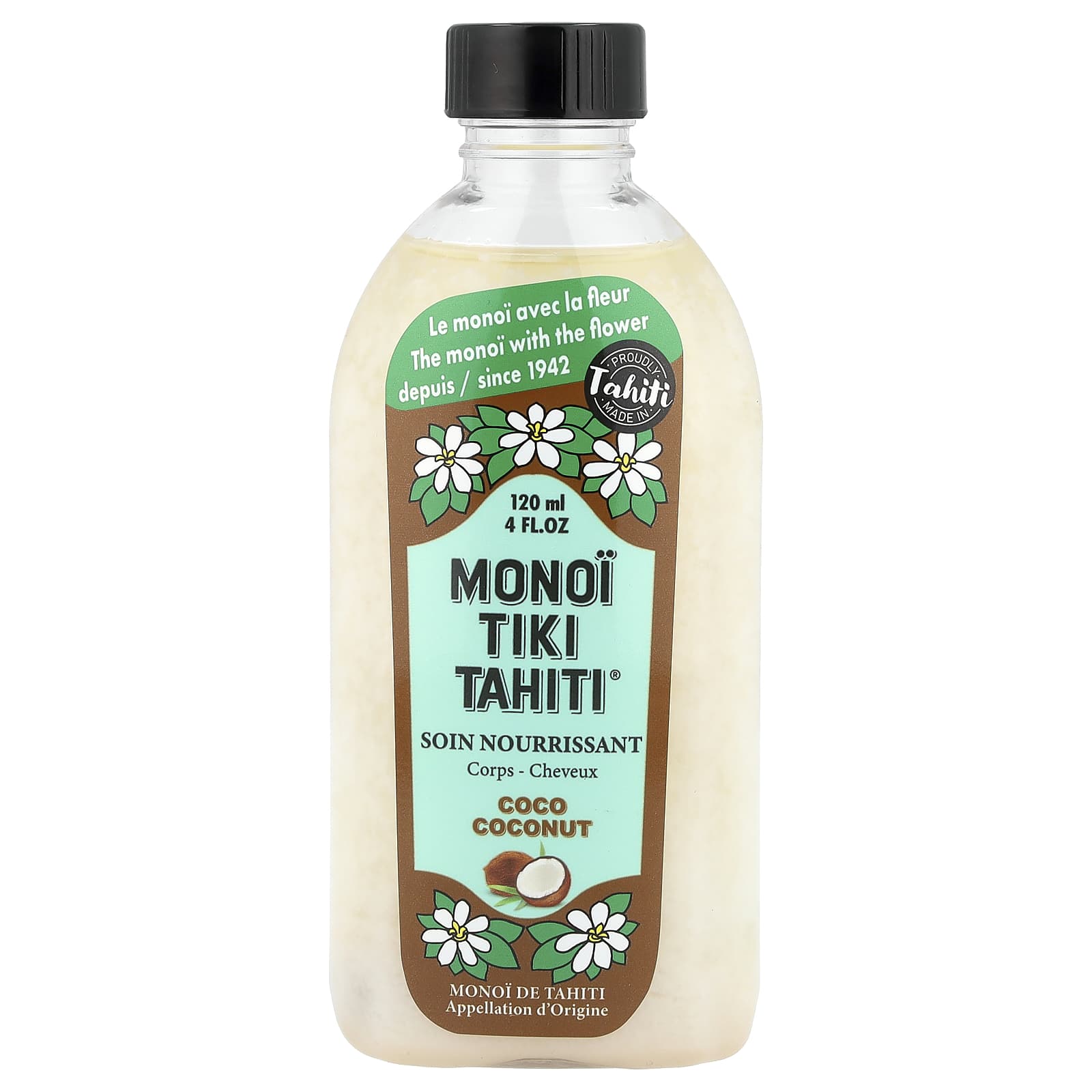 

Monoi Tiki Tahiti®, Coconut Oil, Coco Coconut, 120 Ml (4 Fl Oz)