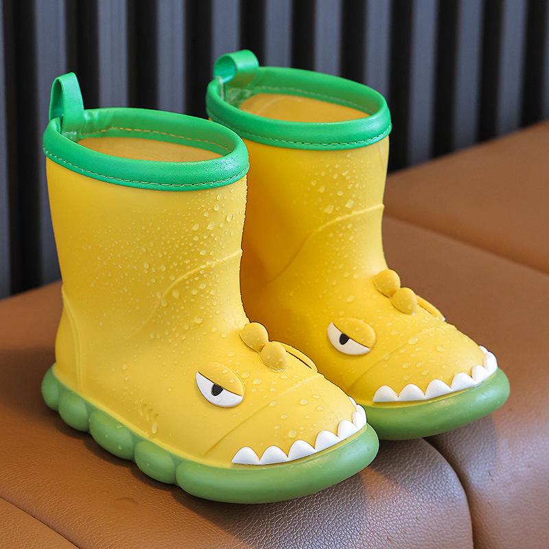 

Детские резиновые сапоги с рисунком динозавра — нескользящая, водонепроницаемая резиновая обувь для мальчиков и девочек. 170mm