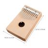 Ibasenice Wooden Kalimba 10-Key Thumb Piano Finger Piano Paint Set Portable 6.69×4.53×1.18 Inches Children's Educational Musical Instrument