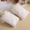 Elegant Lace Pleated Wrist Cuff Button Decorated Cuff Fake Sleeves Cotton Women’s Accessories for Daily Outfit