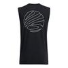 Under Armour Comfortable Printed Pullover Crew Neck Sleeveless Vest Men Tops Black 1383377-001