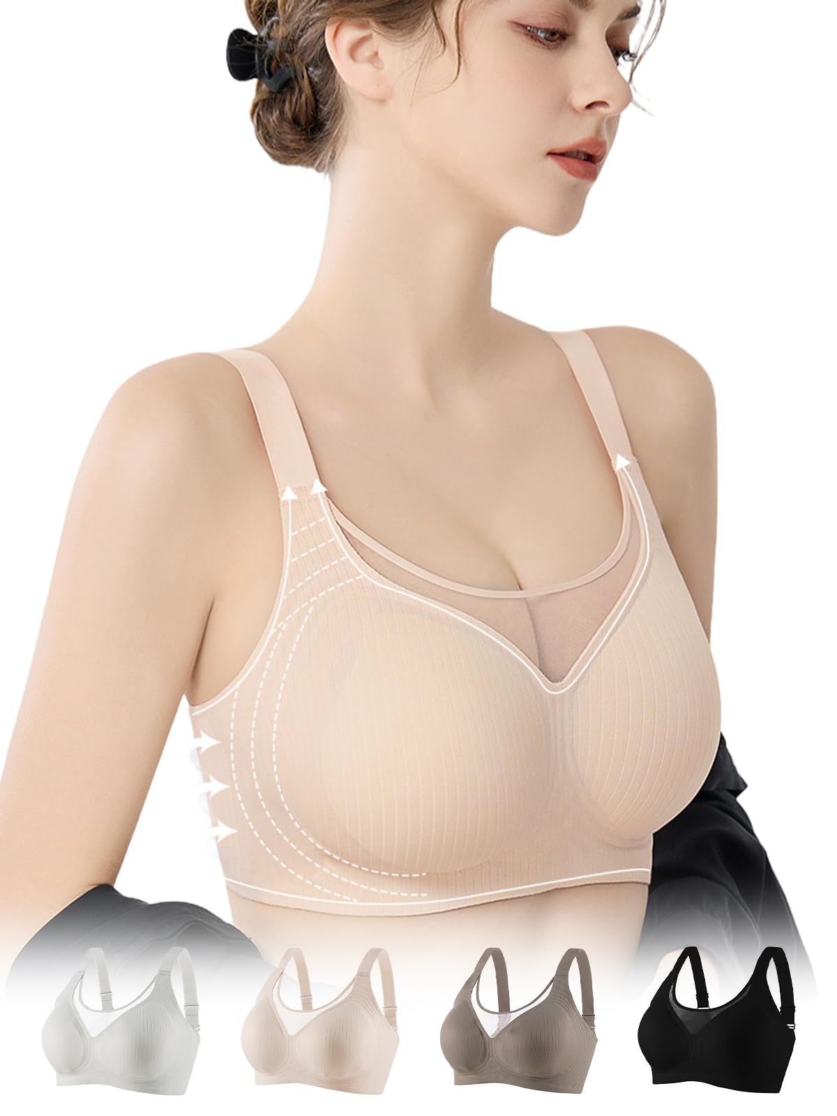 

Коррекция обвисшей груди под контролем бюст-салона, который делает грудь меньше от E до очень дышащей сетки Уменьшает делает вас выглядеть и имеет розовый