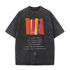 Washed Vintage Rap Band PNL Tour  Tshirts Famous Le Monde Chico Album Tshirt Men Women Hip Hop Fashion Oversized T Shirts