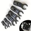 6pcs Oil Pipe Wrench Set Interchangeable Head for Construction Site Machine Repair Home Maintenance