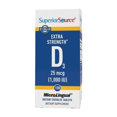 Extra Strength Vitamin D3 1000 IU, 100 Instant Dissolve Tablets