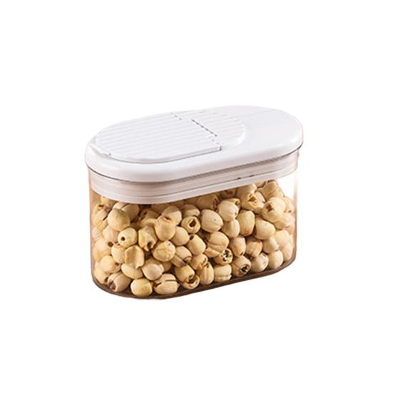 Airtight Food Storage Container Clear Plastic Container with Flip-Top Lids for Kitchen Pantry Organization Dry Food Storage Jar for Sugar Flour