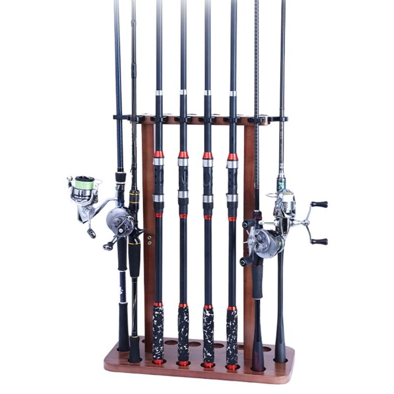Supporto per canne da pesca Supporti per canne da pesca per pavimento del garage Supporto verticale Portaoggetti per canne da pesca Organizzatori per attrezzatura da pesca