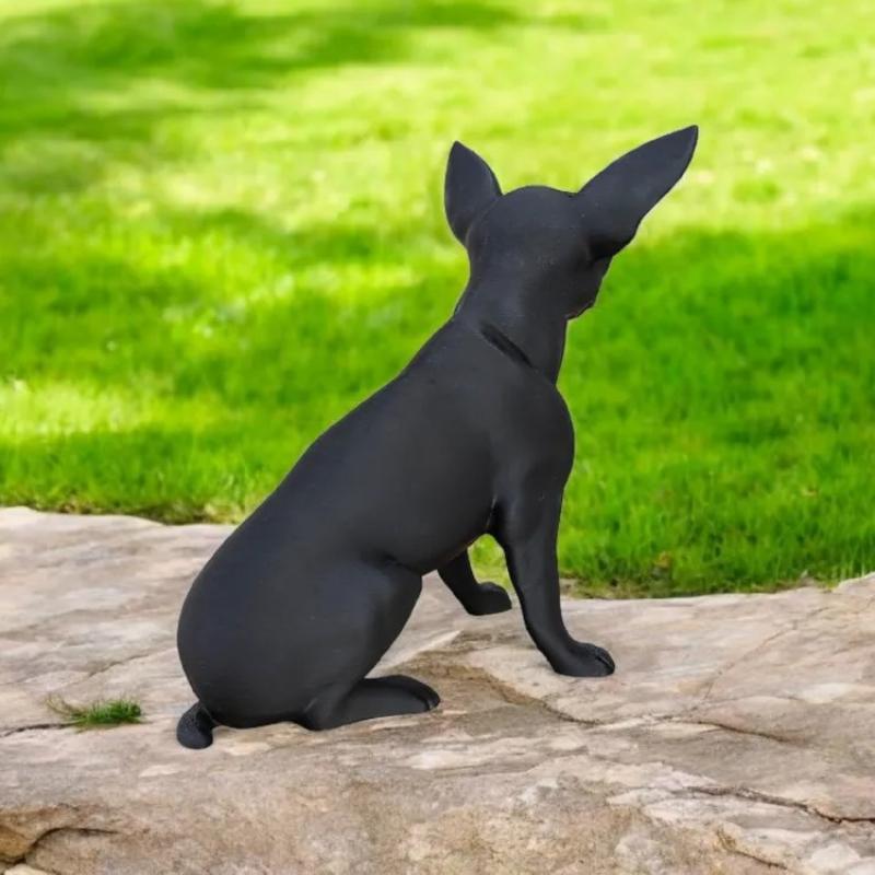 3D Printed Chihuahua Dog Statue, Cute Puppy Decoration, Suitable for Dog Enthusiasts and Collectors, Used for Home Decoration