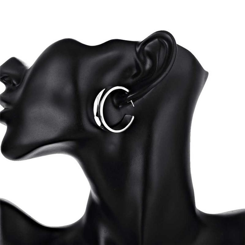 Wholesale 925 Sterling Silver Hoop Earring Beautiful For Women Wild Fashion Earring Wedding Nice High Quality JewelryGood product