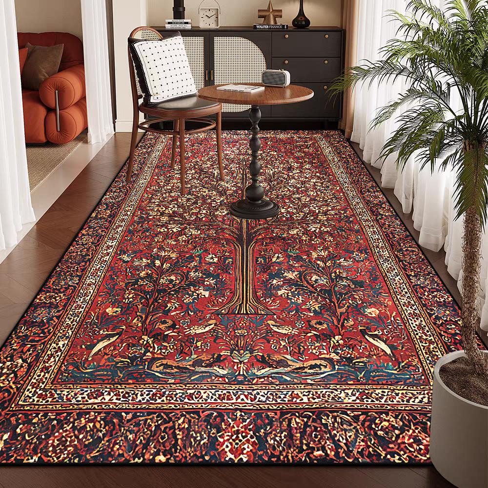 Persian Style Home Decoration Luxury Live Room Carpet Large Size Non-slip Balcony Decor Area Rug Soft Washable Sofa Table Mat