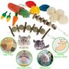16pcs Small Animal Chew Toys Bundle For Rabbit Bunny Hamster Guinea Chinchillas Tooth Cleaning Molar Grinding Toys Pet Accessori