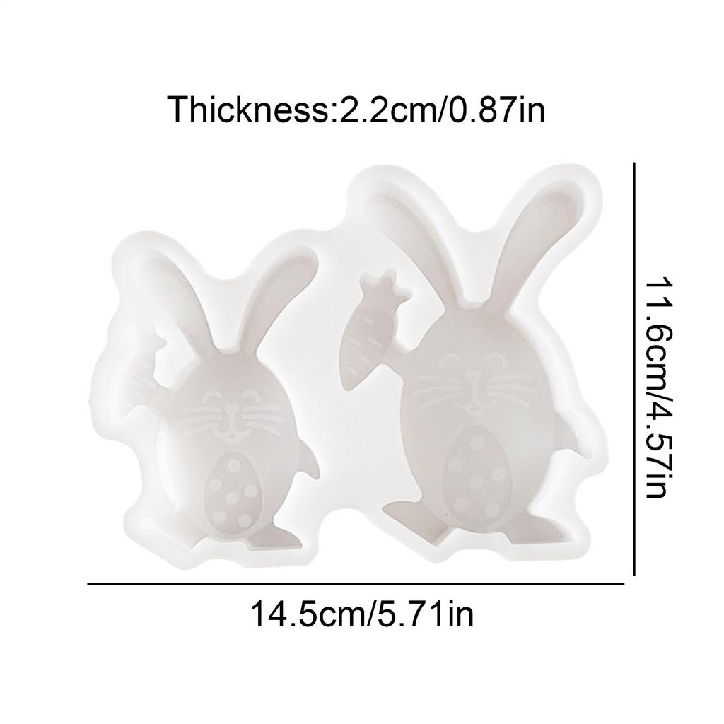 Osterhasenform Niedliche Antihaft-Silikonfiguren Osterhasenform für Feiertags-Geburtstagsfeier Büros Heimzimmer Schreibtisch Desktop