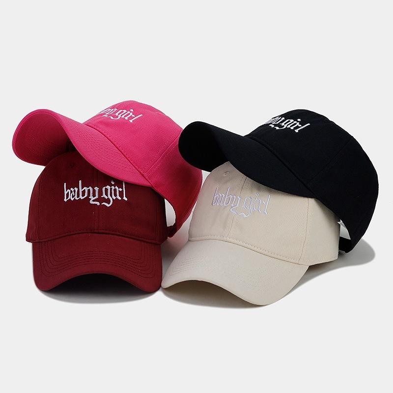 New Babygirl Embroidered Baseball Cap Women's Face Small Soft Top Cap Outdoor Travel Sun Protection Sun Hat Tide