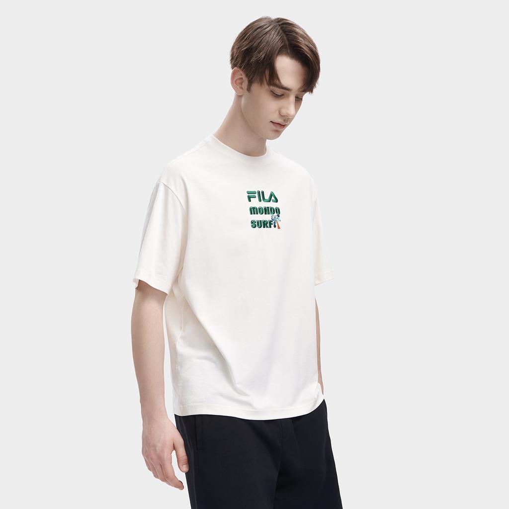 New FILA T Shirts Men's Ecru F11M329115FIV