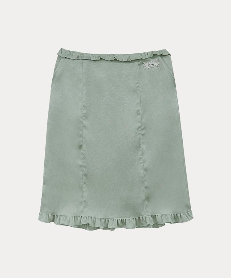 Tabert Diary Frill Midi Skirt - Mint