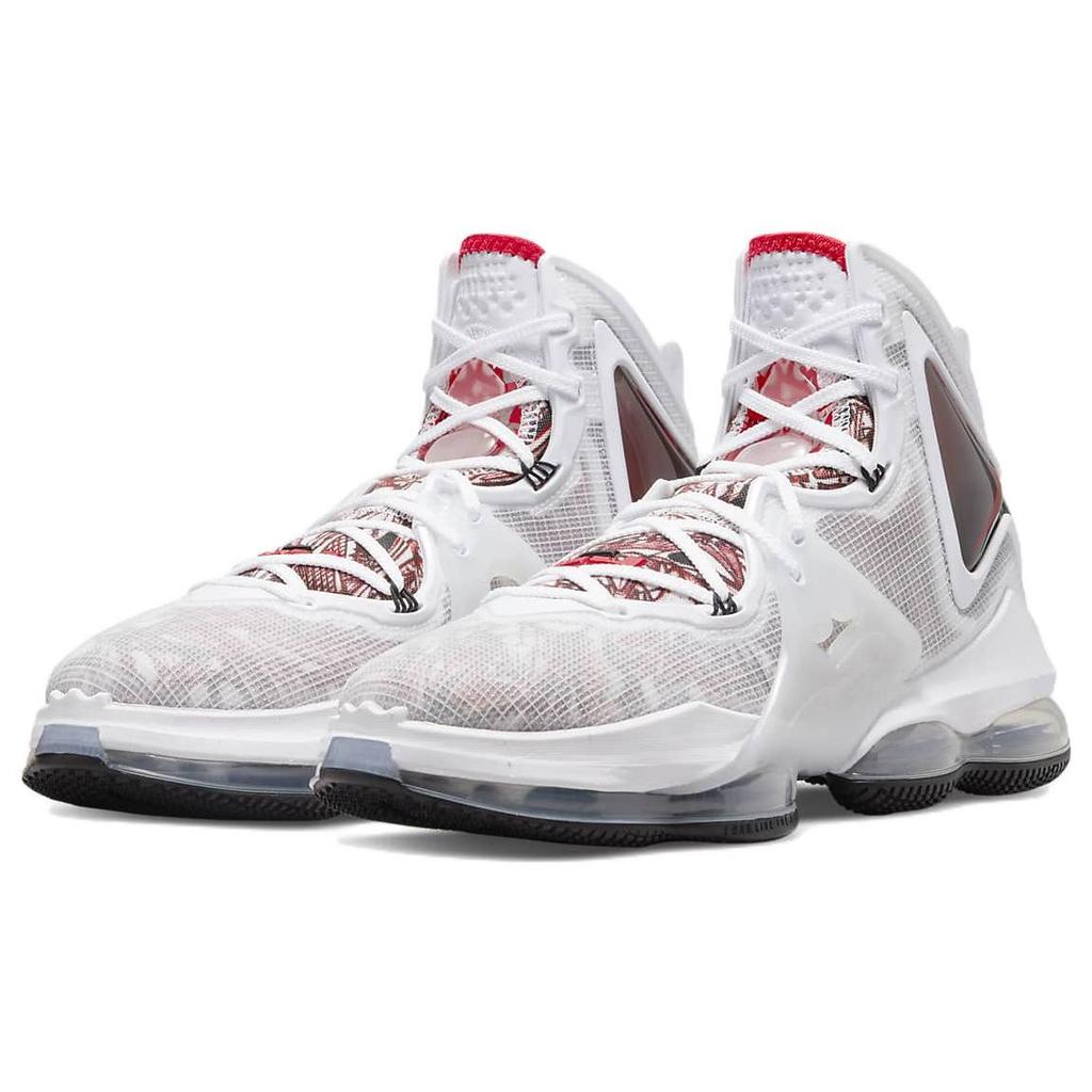 Nike LeBron 19 Sketch Men Sneakers White Black University-Red CZ0203-101