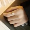 Gold Color Inlaid Diamond Cuff Rings For Women Sliver Color Paved Crystal Open Finger Accessory