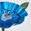 Bienentränke: 4er-Pack Eisen-Bienenfutterspender mit verstellbarem Stab - Rostfeste Bestäuber-Tasse für Garten Außenbereich Terrassen-Dekoration Blau Rot Grün Gelb