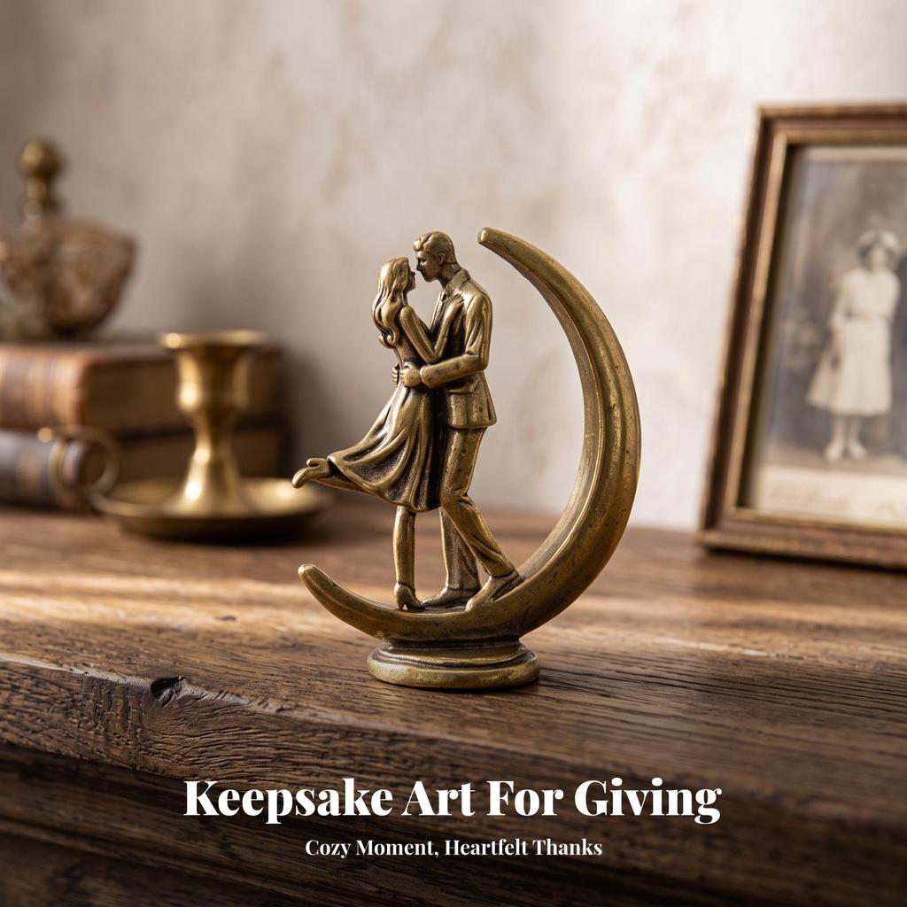 Couple Figurine Elegant Sculpture Compact for Couples
