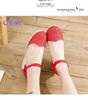 Women's Ethnic Style Breathable Linen Wedge Sandals with Buckle - Versatile High Heel for Summer Travel.