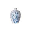 Modern Blue & White Porcelain Ceramic Vase: Chinese-Inspired Flower Arrangement for Living Room Décor