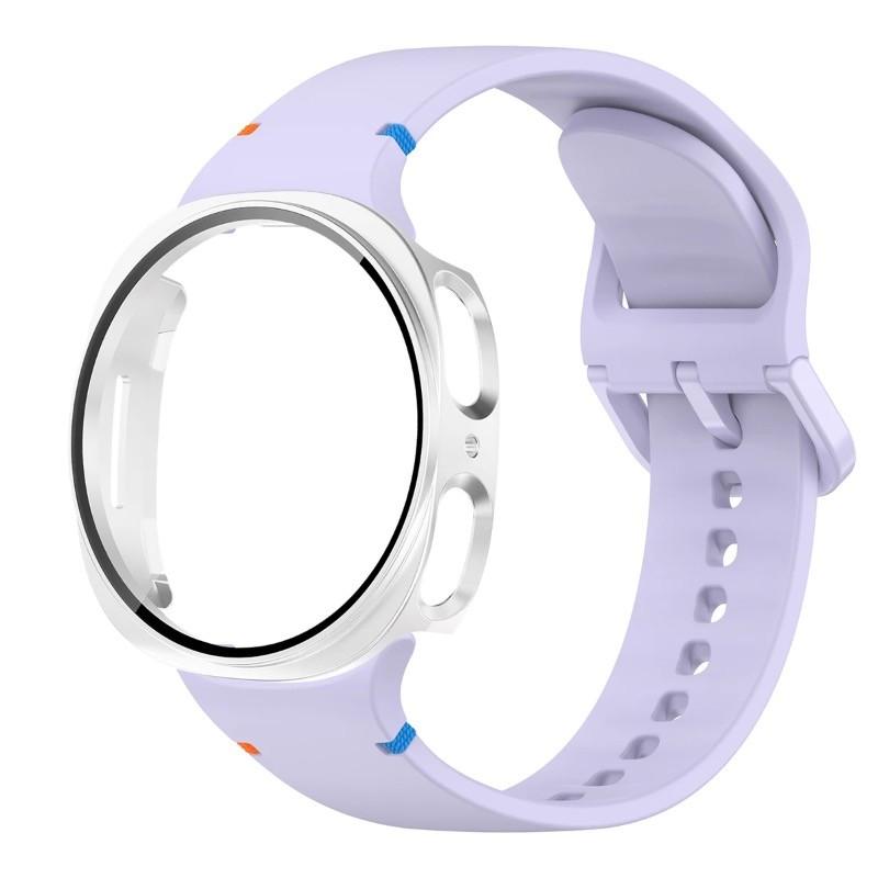 Silicone Strap for Samsung Galaxy Watch 8 40 44mm Band with Case Screen Protector Bumper Cover