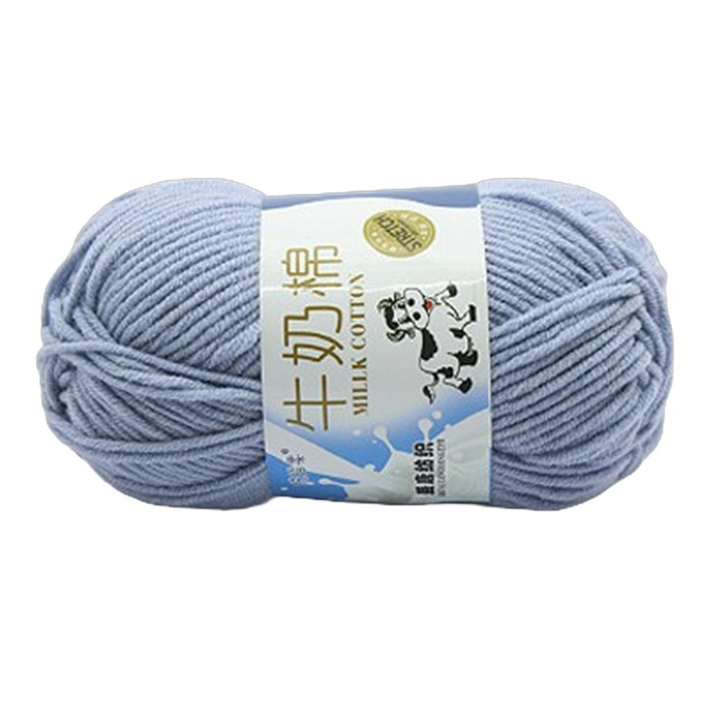 Håndstrikkegarn Melkebomullsgarn Mykt Garn Fargerikt Heklegarn Bomullstråder Strikketilbehør for Barn