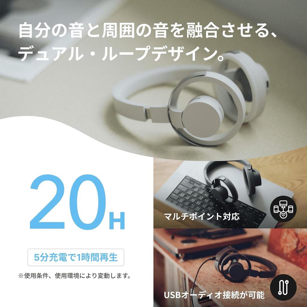 Nwm Open Ear Wireless Headphones Dark Gray Mbh001