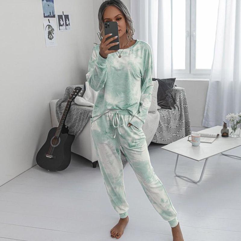 

Loose Long Sleeve Tie Dye Printing Suit Loose Long Sleeves Tie Dye Printing Suit GREEN M