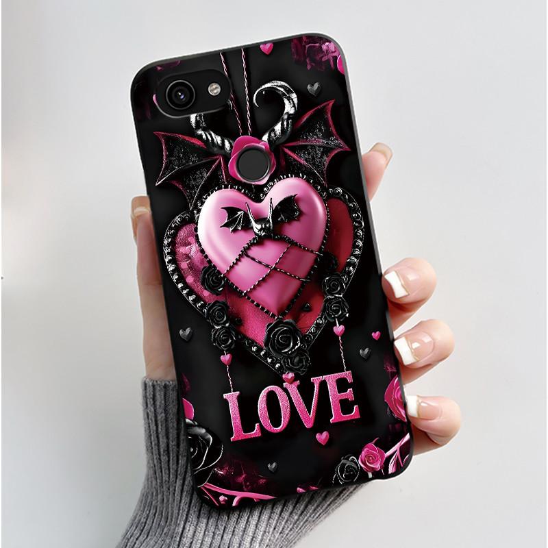 For Google Pixel 3 3a XL Case Cute Rabbit Black Soft TPU Silicone Cover for Pixel 3 XL Phone Cases Pixel3A 3 A Pixel3 3XL Capa