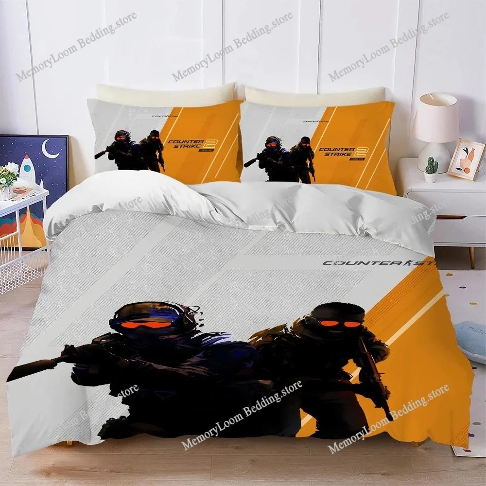 Spiel C-Counter-Strike 2 Bettwäsche-Set Heimstil Bettwäsche Weiche Wäsche Baumwolle Bett Vier Jahreszeiten Studentenwohnheim Heimtextilien96