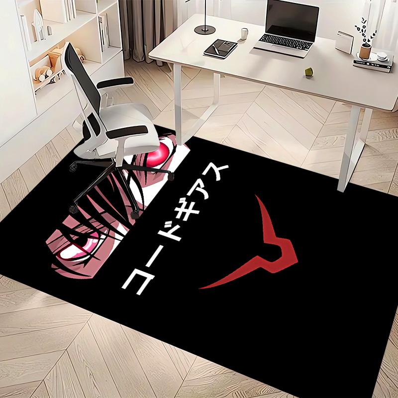 Anime Code Geass Printed Absorbent Washable Carpet,Non-Slip Bathroom Mats,Kitchen Rugs,Living Room Entrance,Camping Picnic Rugs
