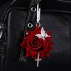 Exquisite Design Simulation Rose Flower Shape Butterfly Keychain Pendant Bag Decoration Gift