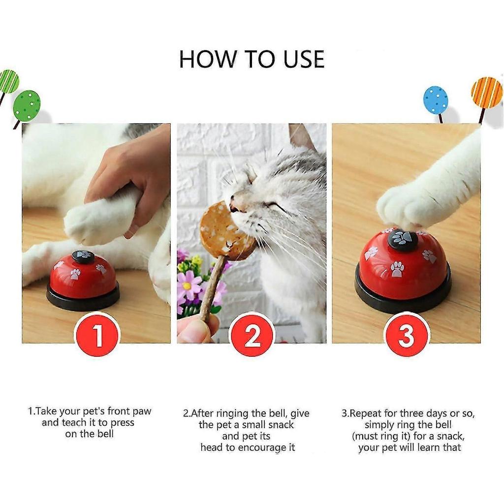 2 Pcs Pet Training Bells, Door Bells And Press Bells, Pet Doorbells Dog Potty Toilet Training Bell, Communication Device For Dogs Cats (white, Red)