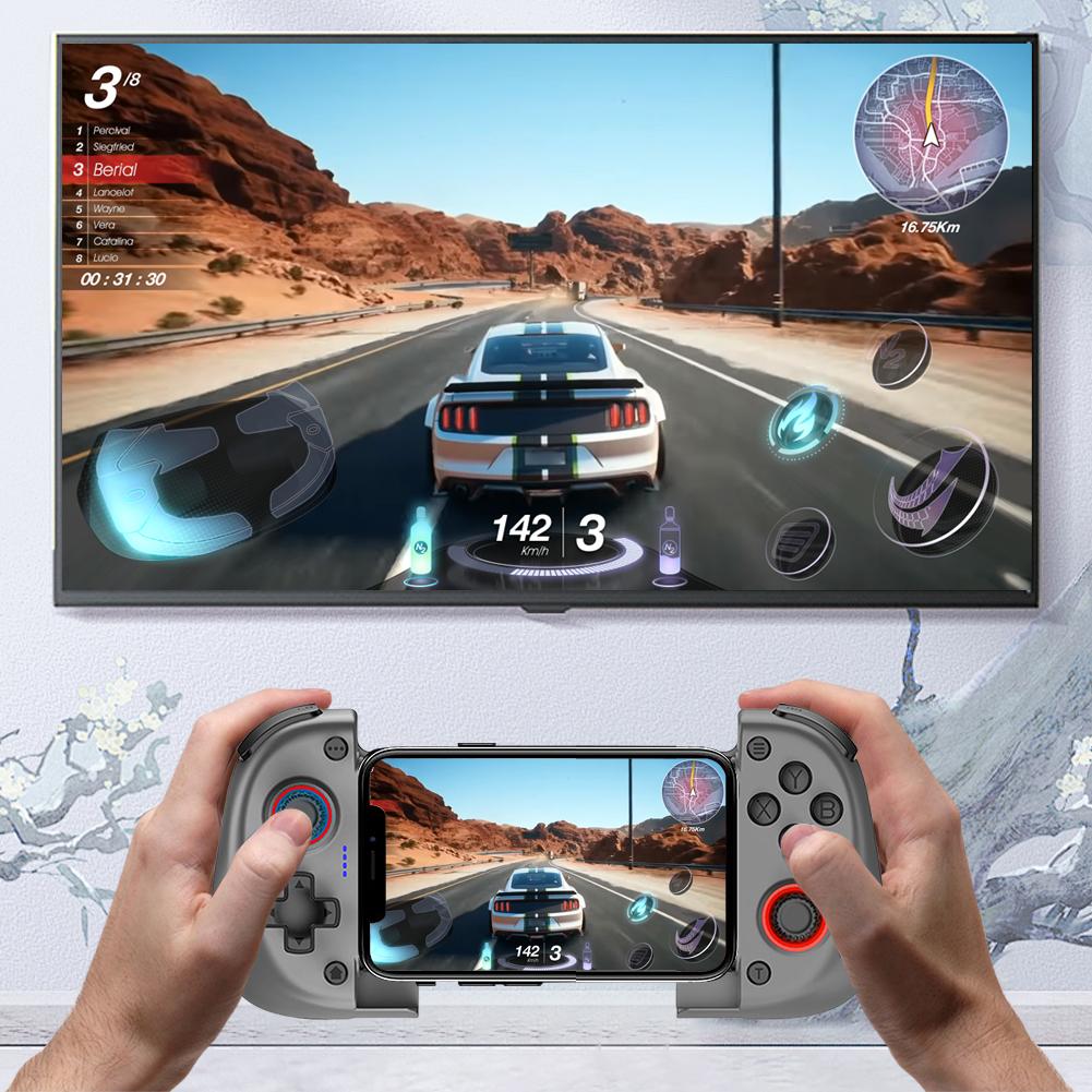 X3 Handy-Gaming-Controller mit Kühlventilator Kabelloses BT Teleskop-Gamepad Hall-Effekt-Joystick für Android/iOS/Switch/PC