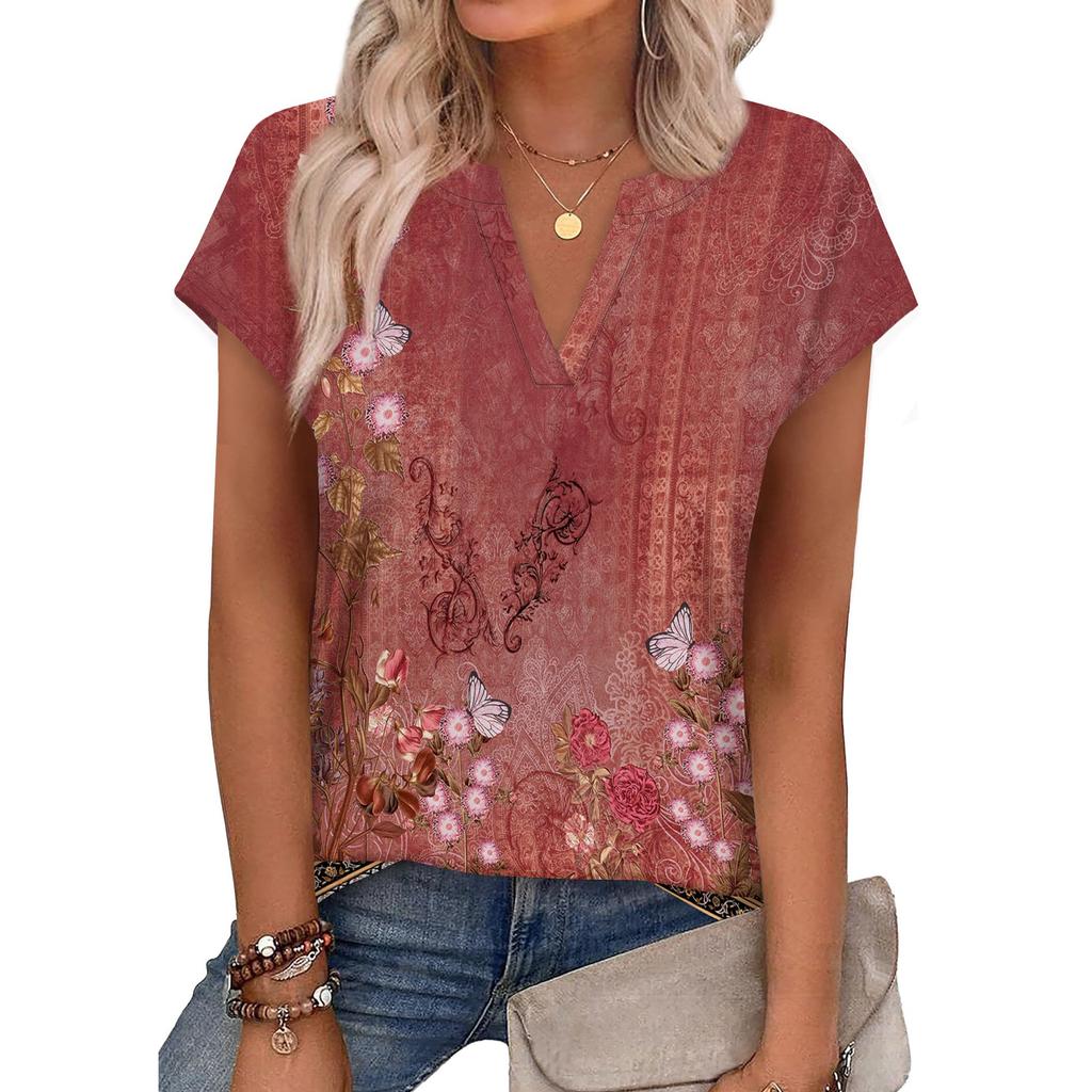 Women's Blouse Fashionable and Casual T-shirt Top