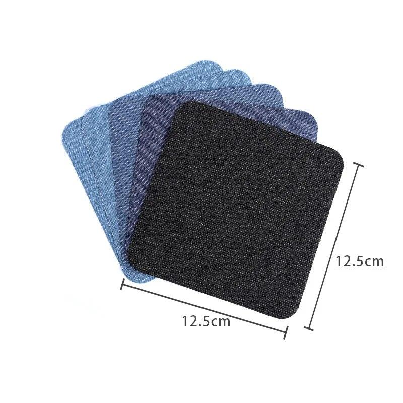 5~25Pcs Denim Iron-on Patches Repair Kit 100% Cotton Strongest Glue For Jeans and Clothing Inside&Outside Repair and Decoration