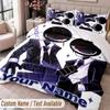 Custom Name Text 3Pcs Bedding Set Doors Duvet Cover And Two Pillowcases