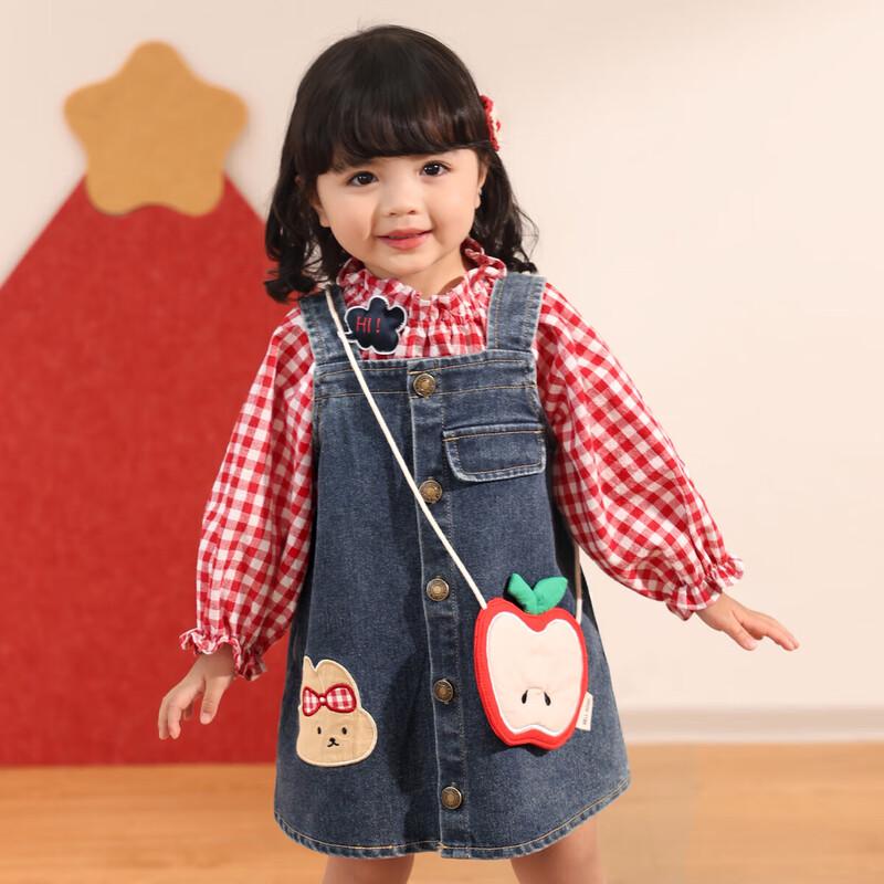 

LUSON Baby Girl Denim Vest Dress 100