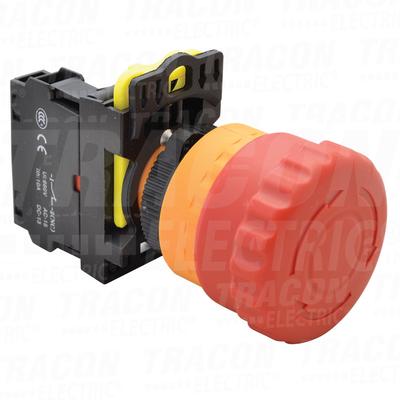 Emergency Button, With Lock, Red 1×Nc, 5A/230V 40Mm, Ip65