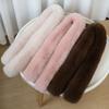 Solid Color Winter Fluffy Scarf Thick Long Strip Scarf Ladies Neck Warmer Scarves  Outdoor Warm