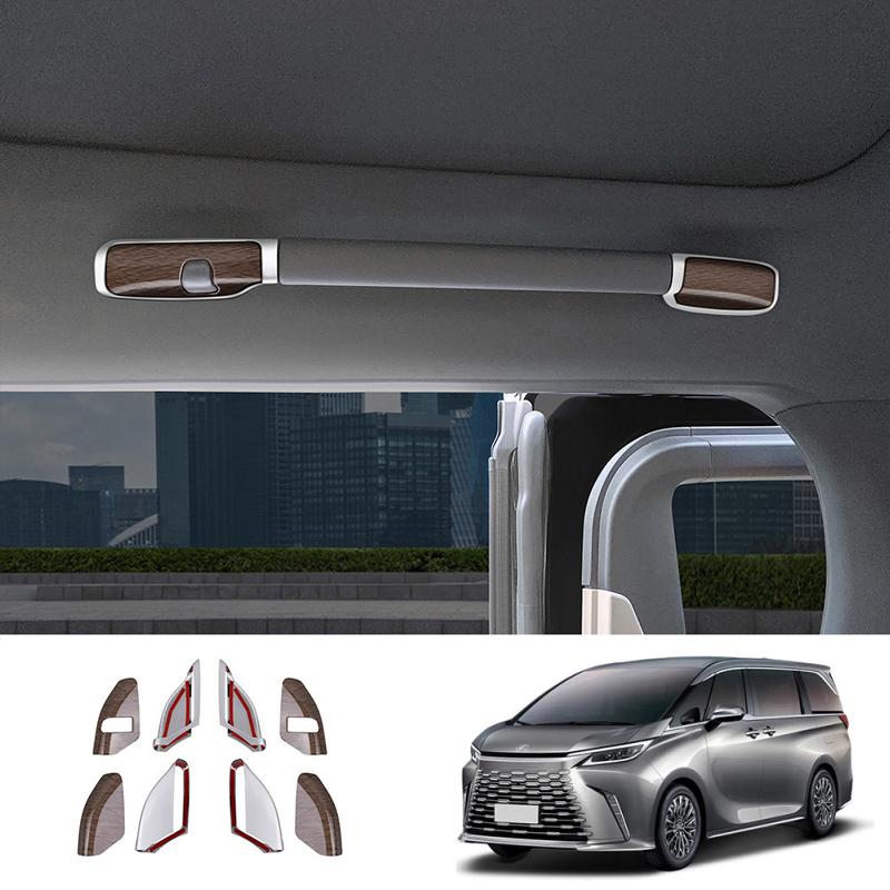 L/ RHD For Lexus LM350H LM500H 2024 2025 Interior Accessories ABS Carbonfiber Car roof middle row door handle cover sticker