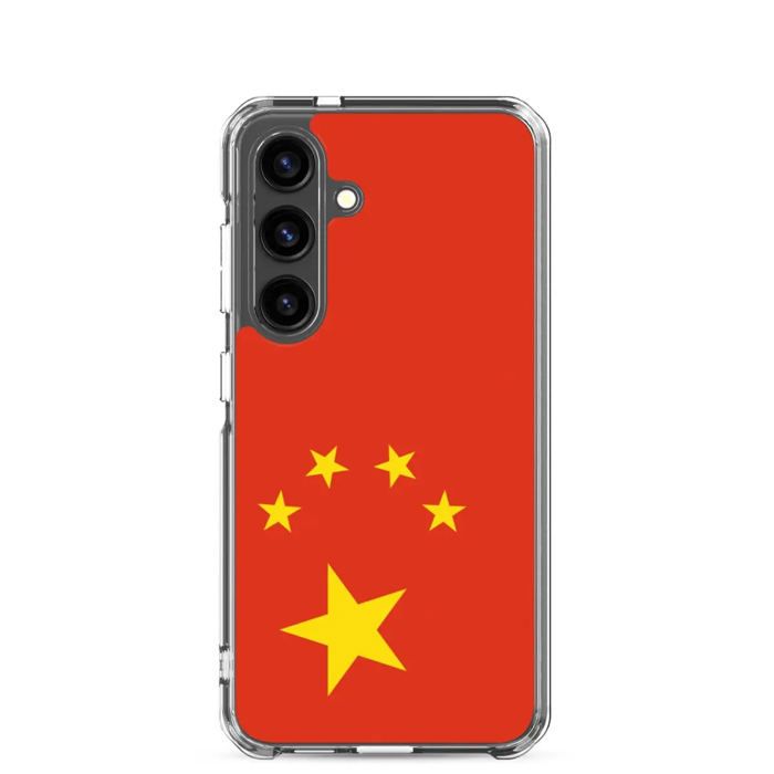Coque Téléphone - Samsung - Galaxy S24 Plus - Drapeau Chine - Souple - Multicolore