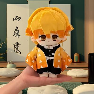 Zenitsu 20cm Cotton Doll Q Version Doll Dress-up Doll Two-dimensional Peripheral Birthday Gift for Friends