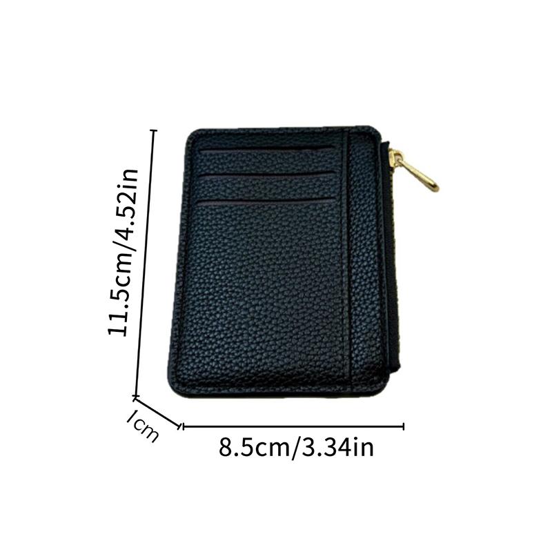 Large Capacity Ultra Thin Card Bag Creative Zipper Multi Slot Wallet for Students Travelers Professionals