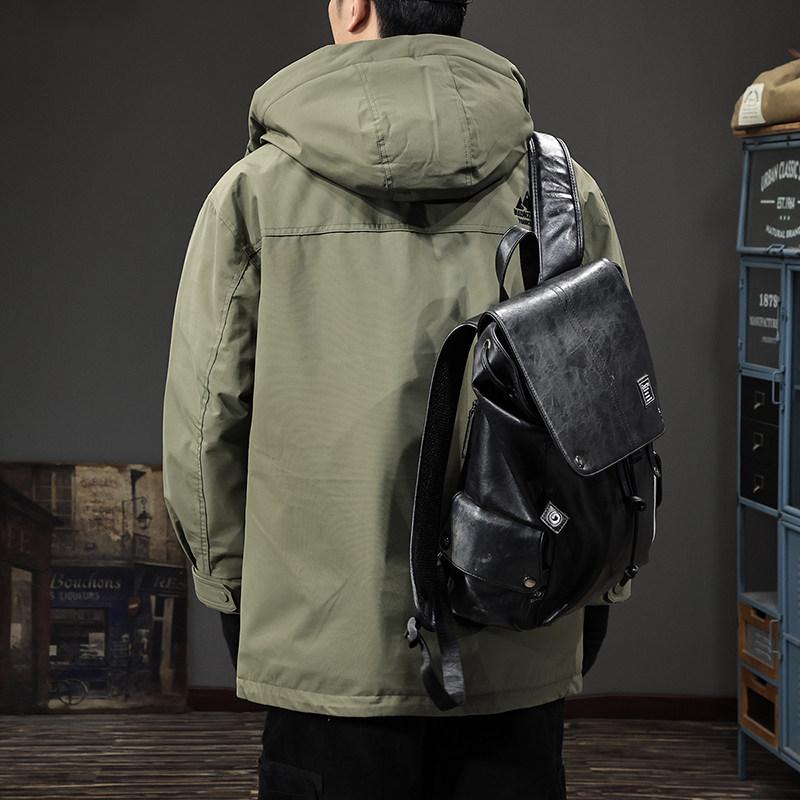 Men's 2026 Mid-Length Hooded Down Jacket - Warm, Windproof Winter Parka
